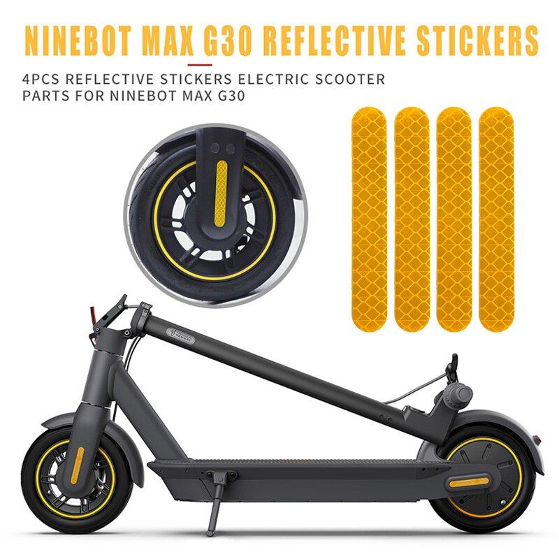 Front Rear Wheel Cover Eflective Sticker for Electric Scooter