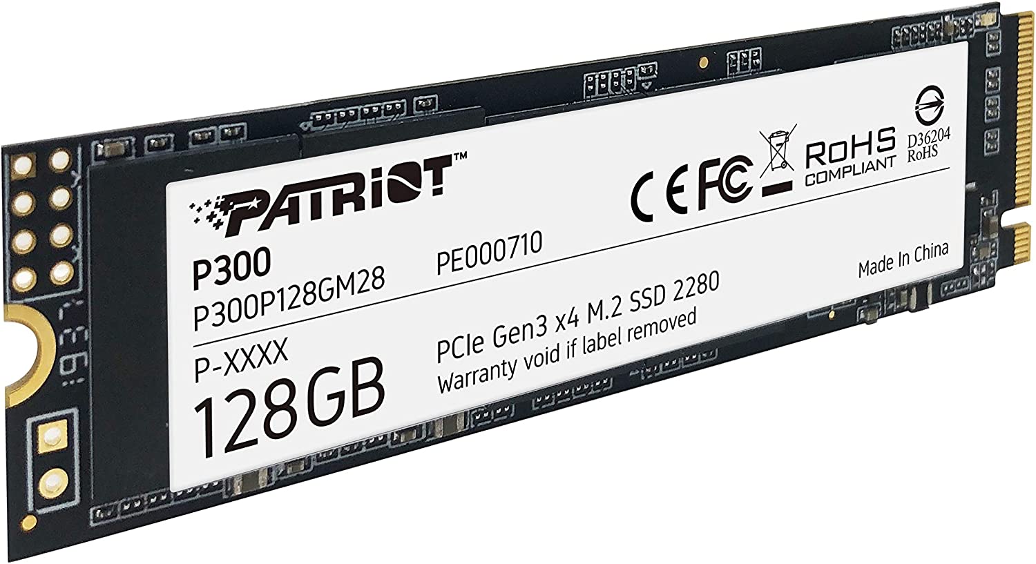 Patriot P300 M.2 PCIe Gen 3 x4 128GB Low-Power Consumption SSD