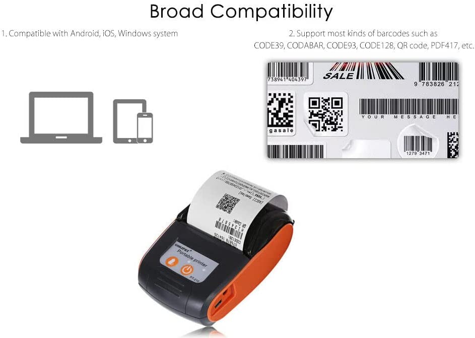 GOOJPRT Mini Portable Bluetooth Thermal Label Receipt